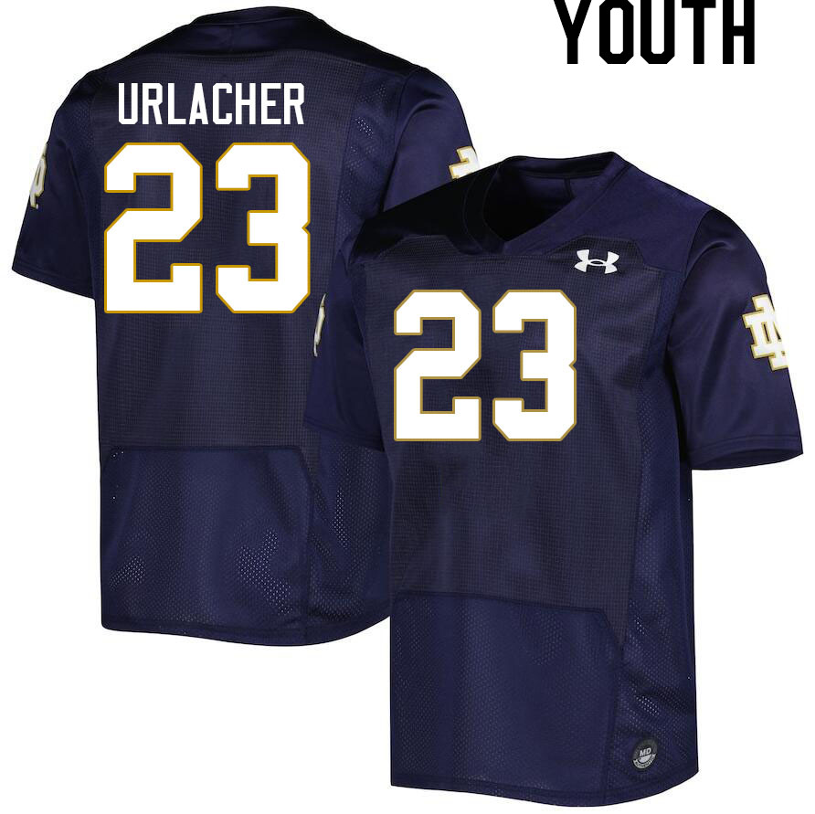 Youth #23 Kennedy Urlacher Notre Dame Fighting Irish College Football Jerseys Stitched-Navy